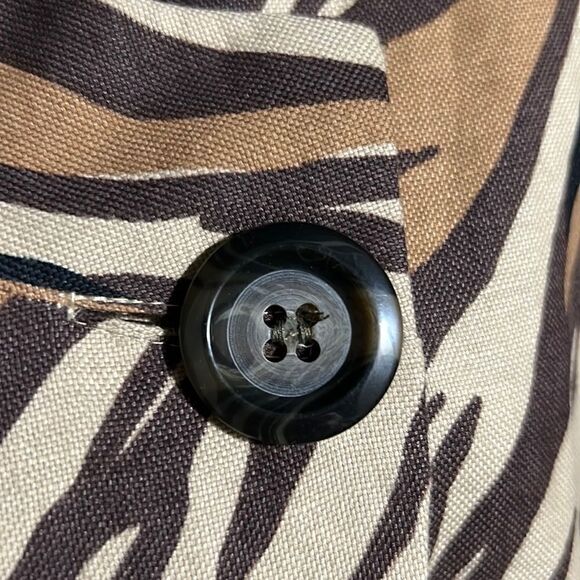 Jessica London blazer cotton linen blend pockets brown 18W FIRM on PRICE - Picture 4 of 7